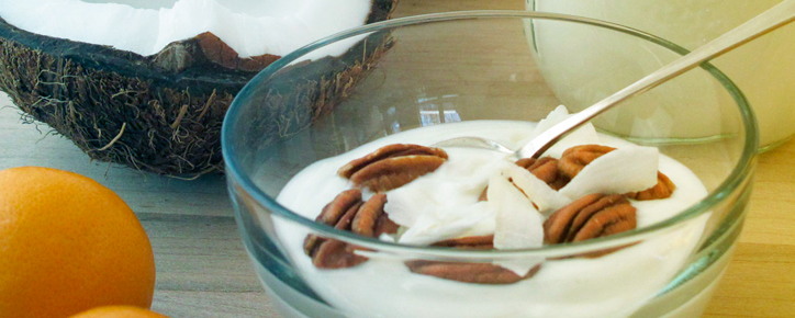 Rica receta de preparación de Yogurt con sabor coco-24