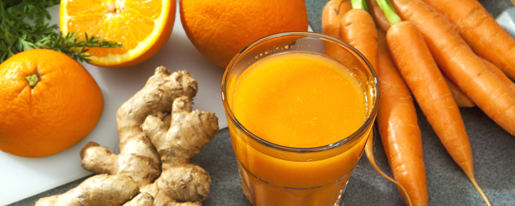 Slow Juicer: Jugo de Zanahoria, Naranja y Jengibre
