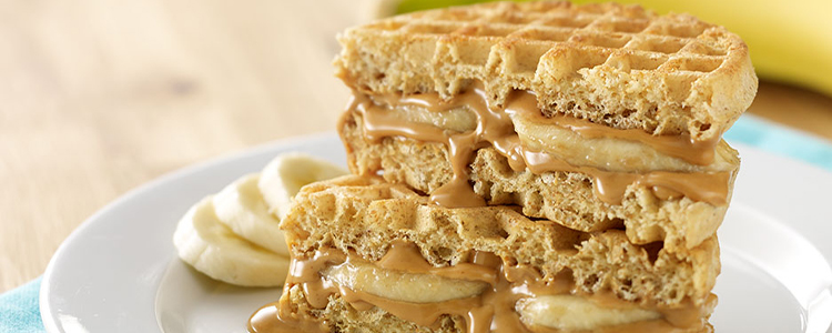 Waffles de Mantequilla de maní